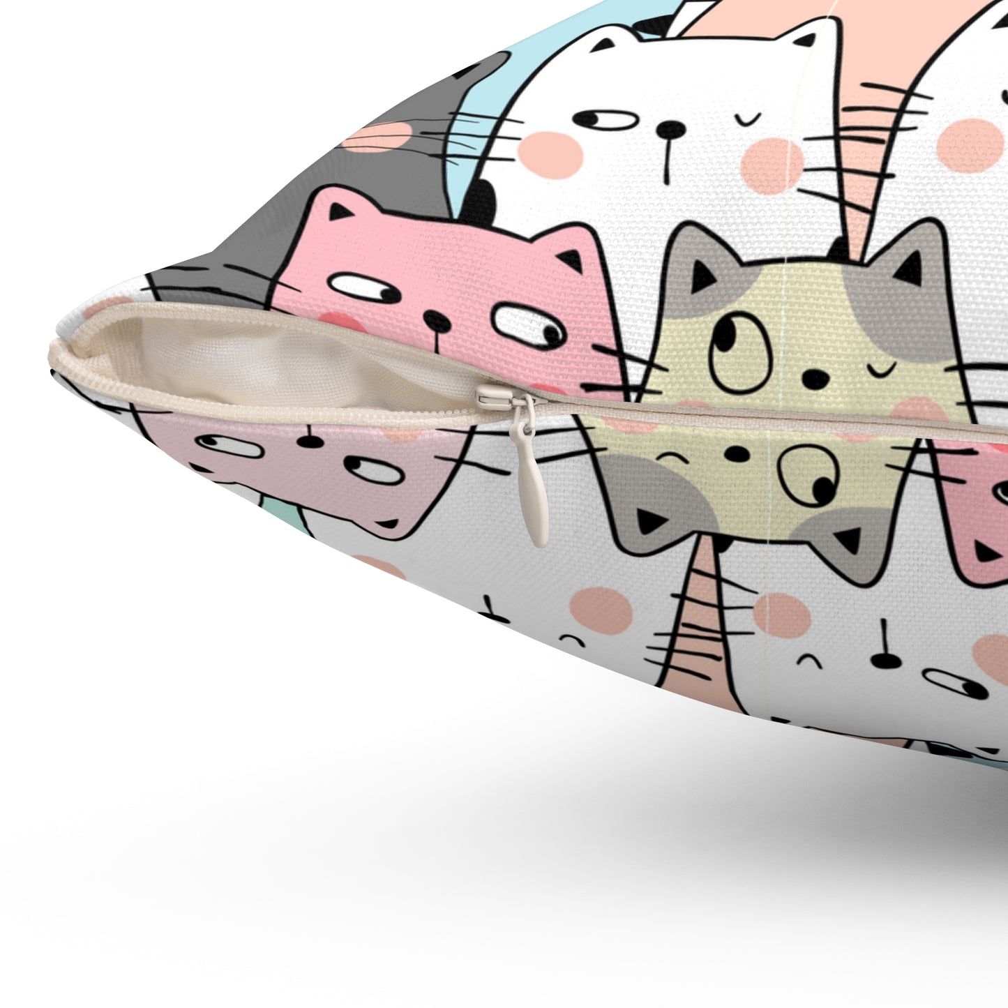 Cartoon Cats Throw Pillow