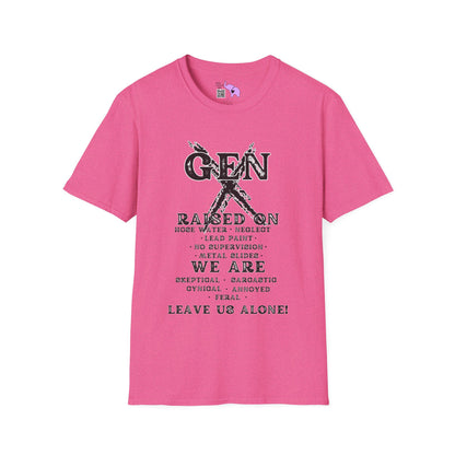 Gen X Raised On.. We Are... Leave Us Alone Adult T-shirt