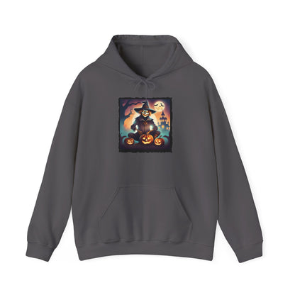 Halloween Scarecrow w/Pumpkins Heavy Blend™ Hooded Sweatshirt