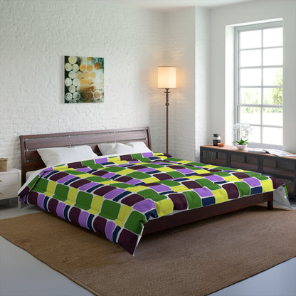 Chunky Colorful Blocks Comforter