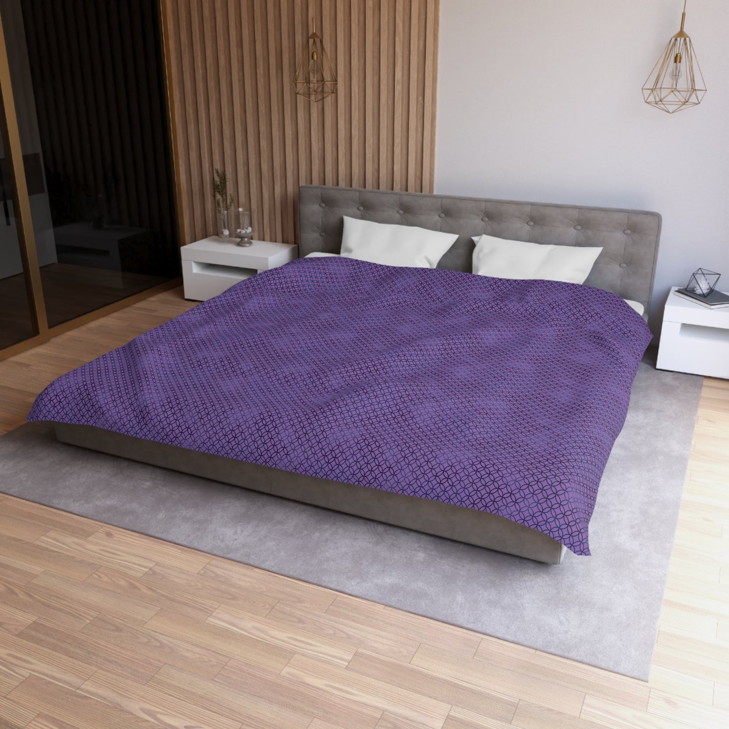 Amethyst Interlock Microfiber Duvet Cover