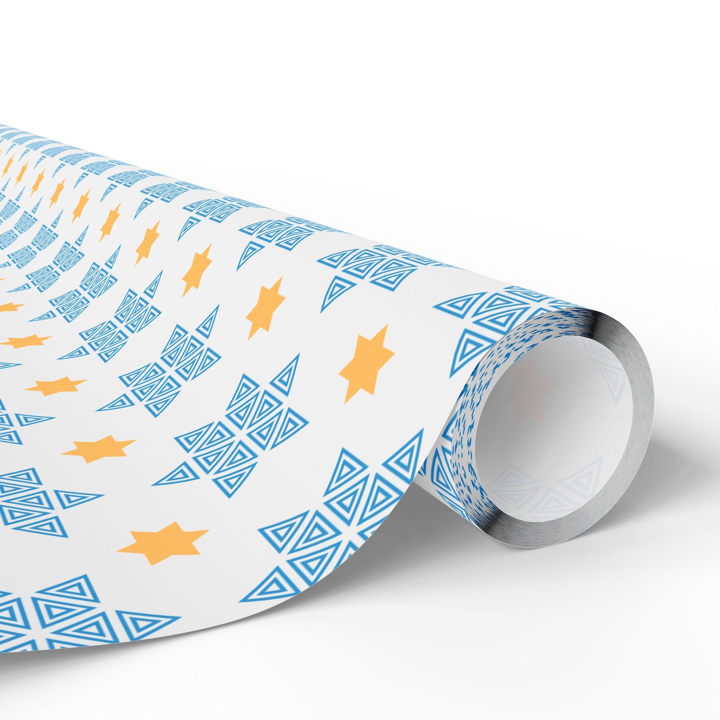 Blue/Gold Star of David Hanukkah Wrapping Paper
