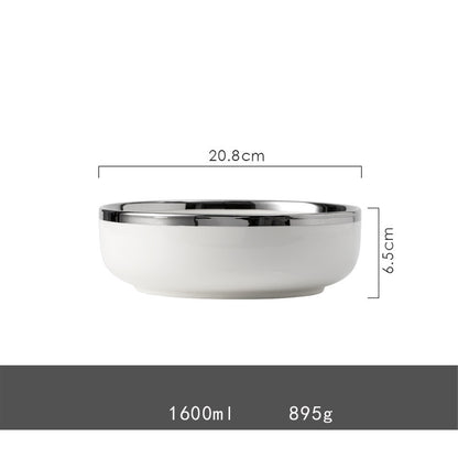 Signature Gold & Silver Trim Dinnerware Set