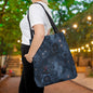 Black Roses & Vines Forget-Me-Nots Canvas Tote Bag