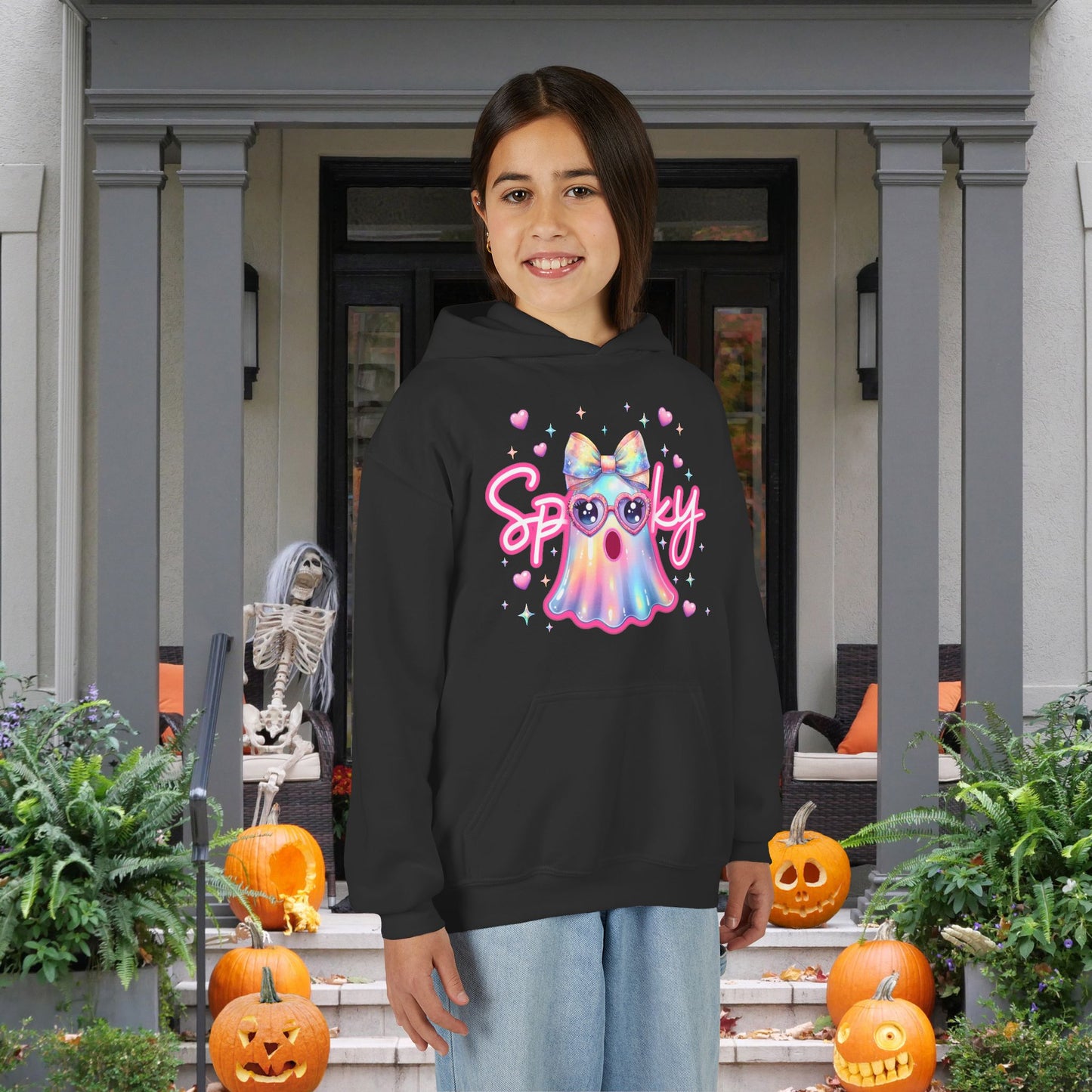 Spooky Pastel Ghost Youth Heavy Blend Hoodie