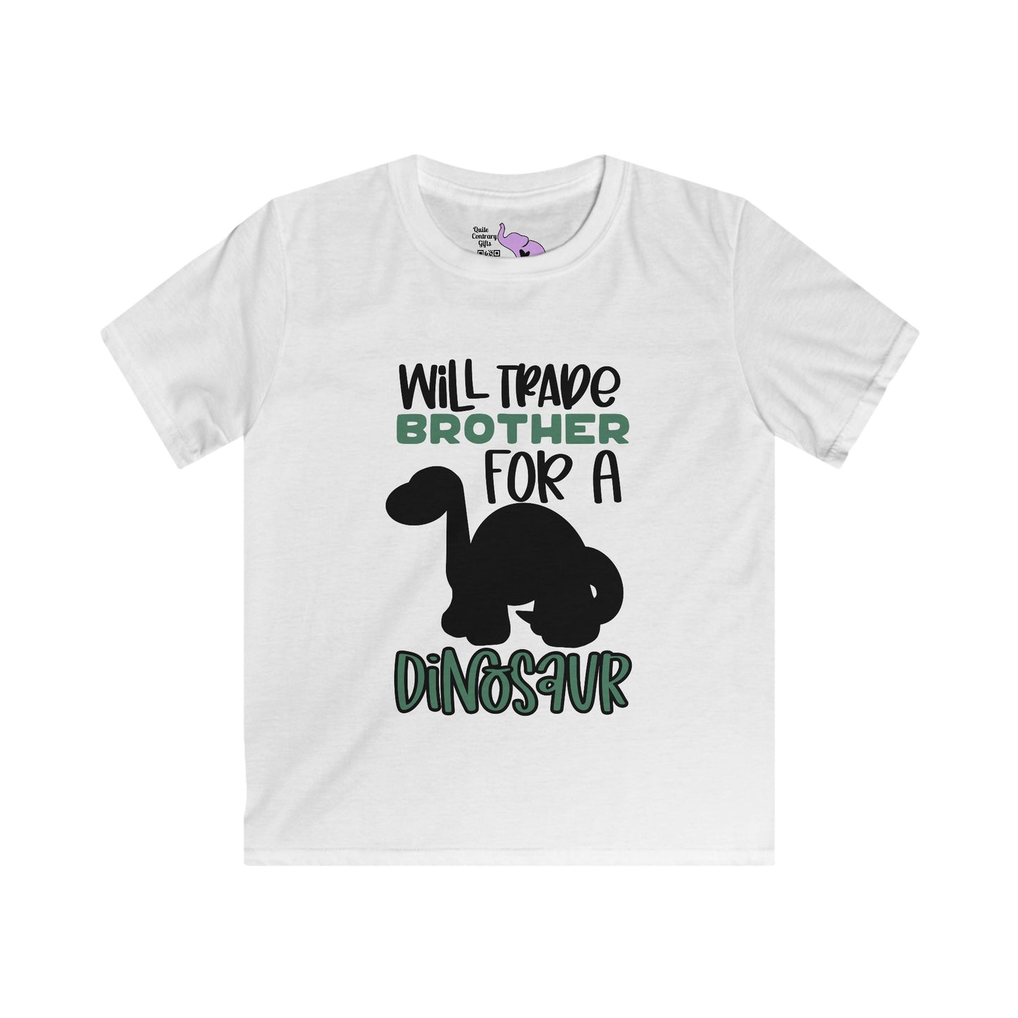 Will Trade Brother For A Dinosaur Kids Softstyle Tee