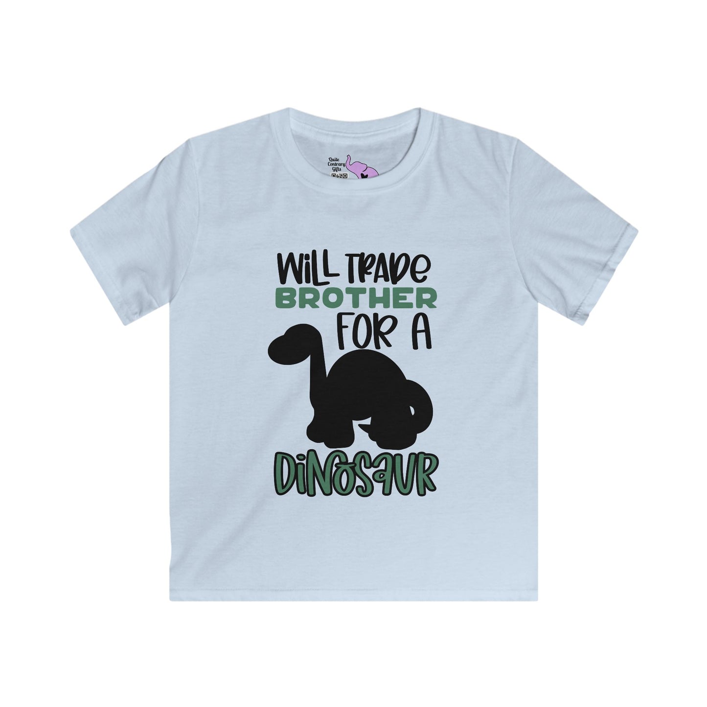 Will Trade Brother For A Dinosaur Kids Softstyle Tee