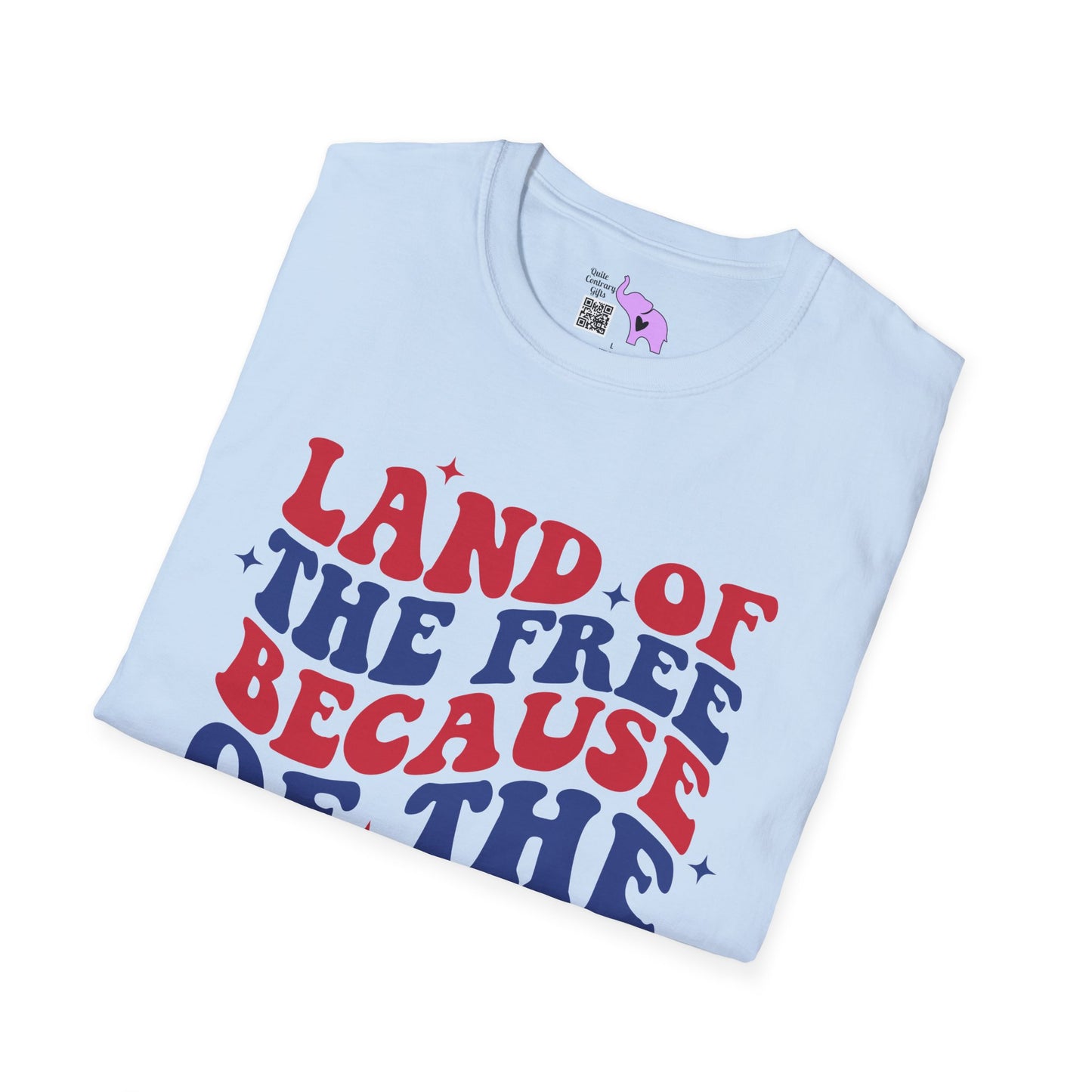 Land of the Free Because of the Brave Adult T-shirt