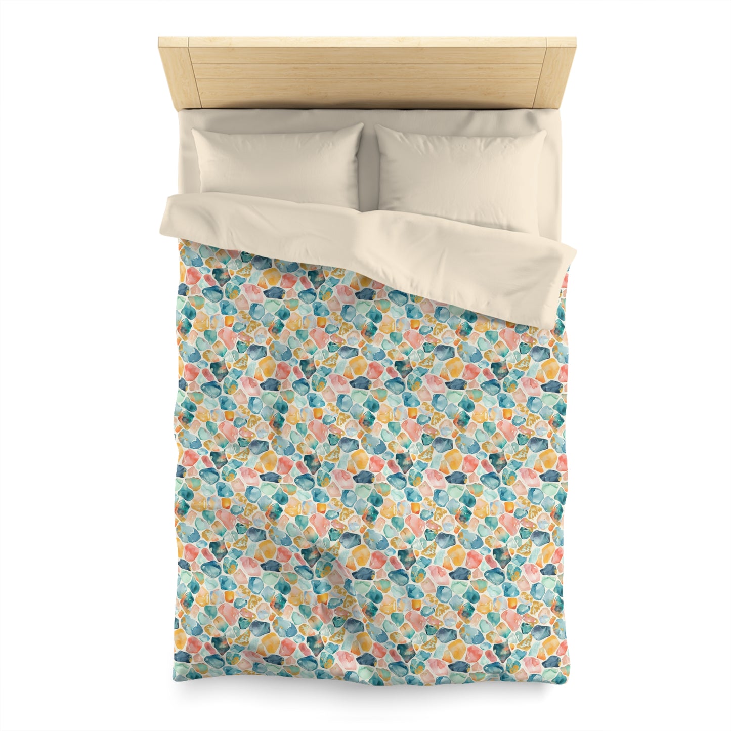 Ocean Pebble Drift Microfiber Duvet Cover