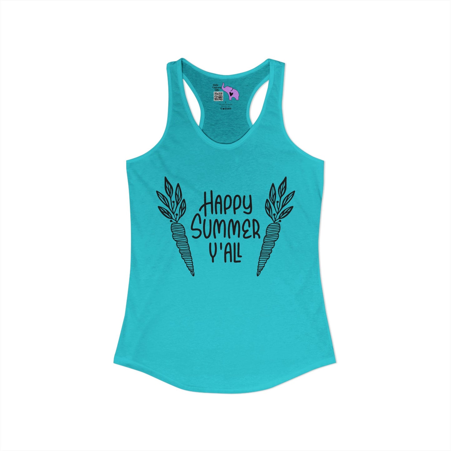 Happy Summer Y'all Women's Ideal Racerback Tank