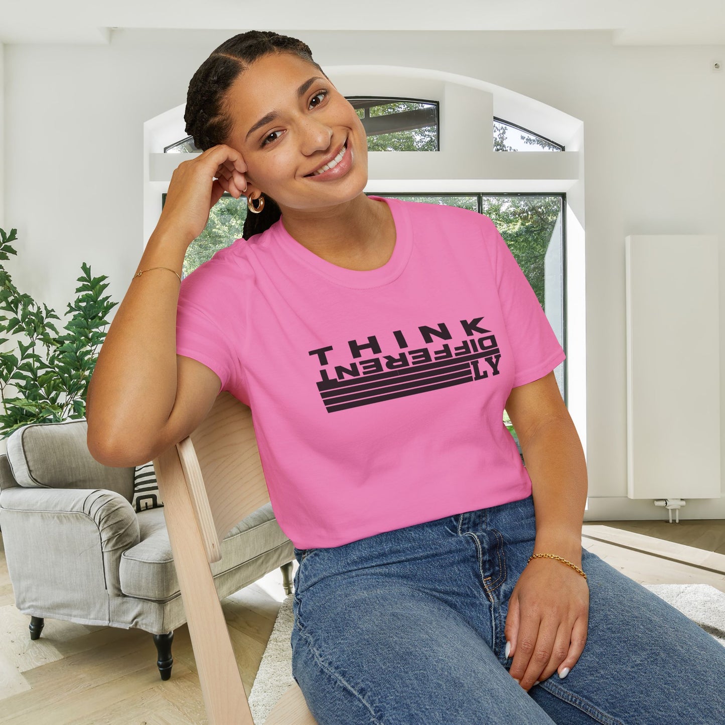 Think Differently Adult T-shirt