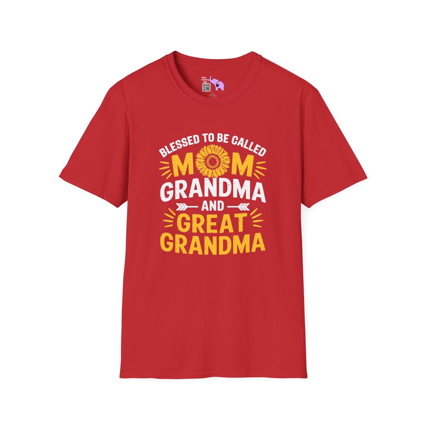 Blessed To Be Called Mom Grandma Great Grandma Adult T-shirt