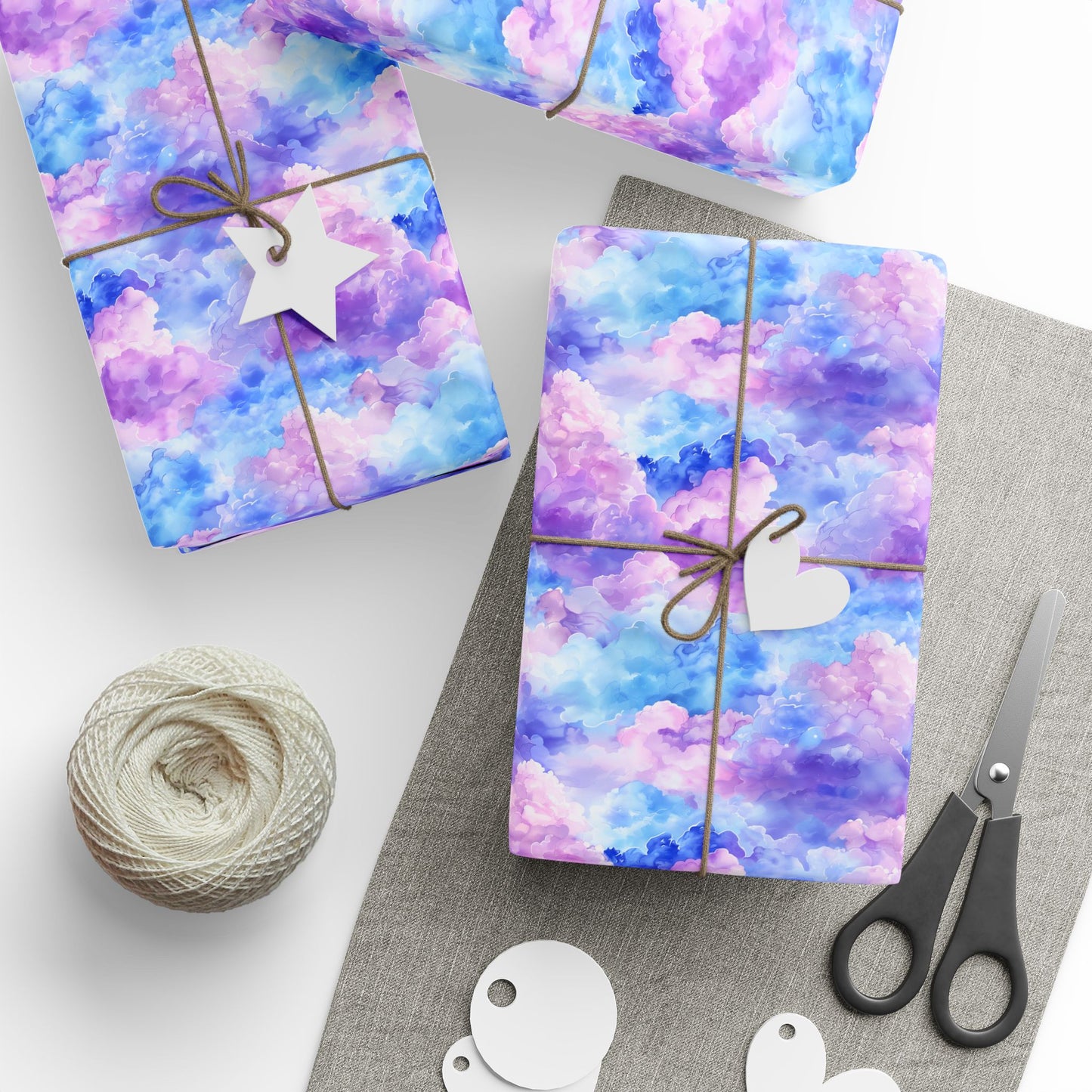 Pastel Clouds Wrapping Paper