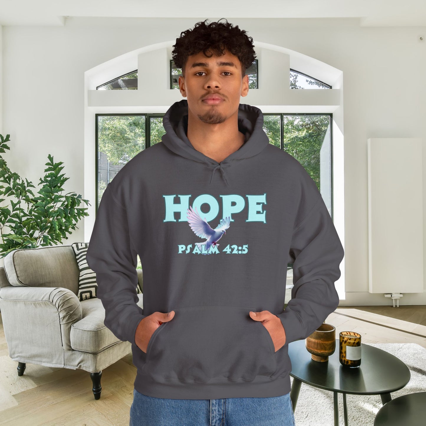HOPE Psalm 42:5 Heavy Blend™ Hooded Sweatshirt