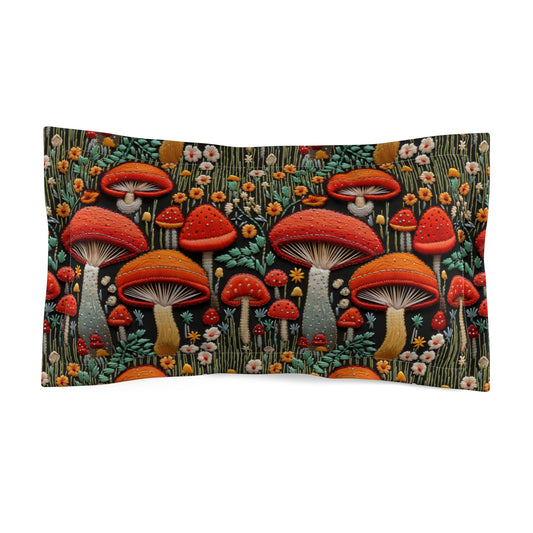 Mushroom Meadow Microfiber Pillow Sham