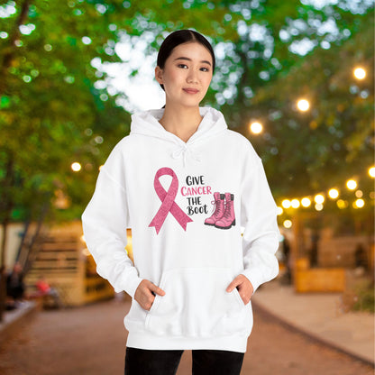 Give Cancer The Boot AdultHeavy Blend™ Hoodie
