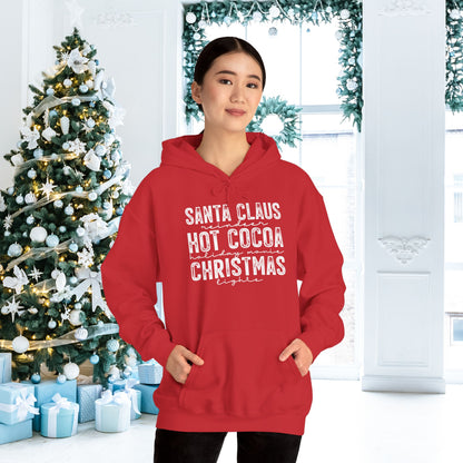 Santa Claus Hot Cocoa Christmas Adult Heavy Blend™ Hoodie