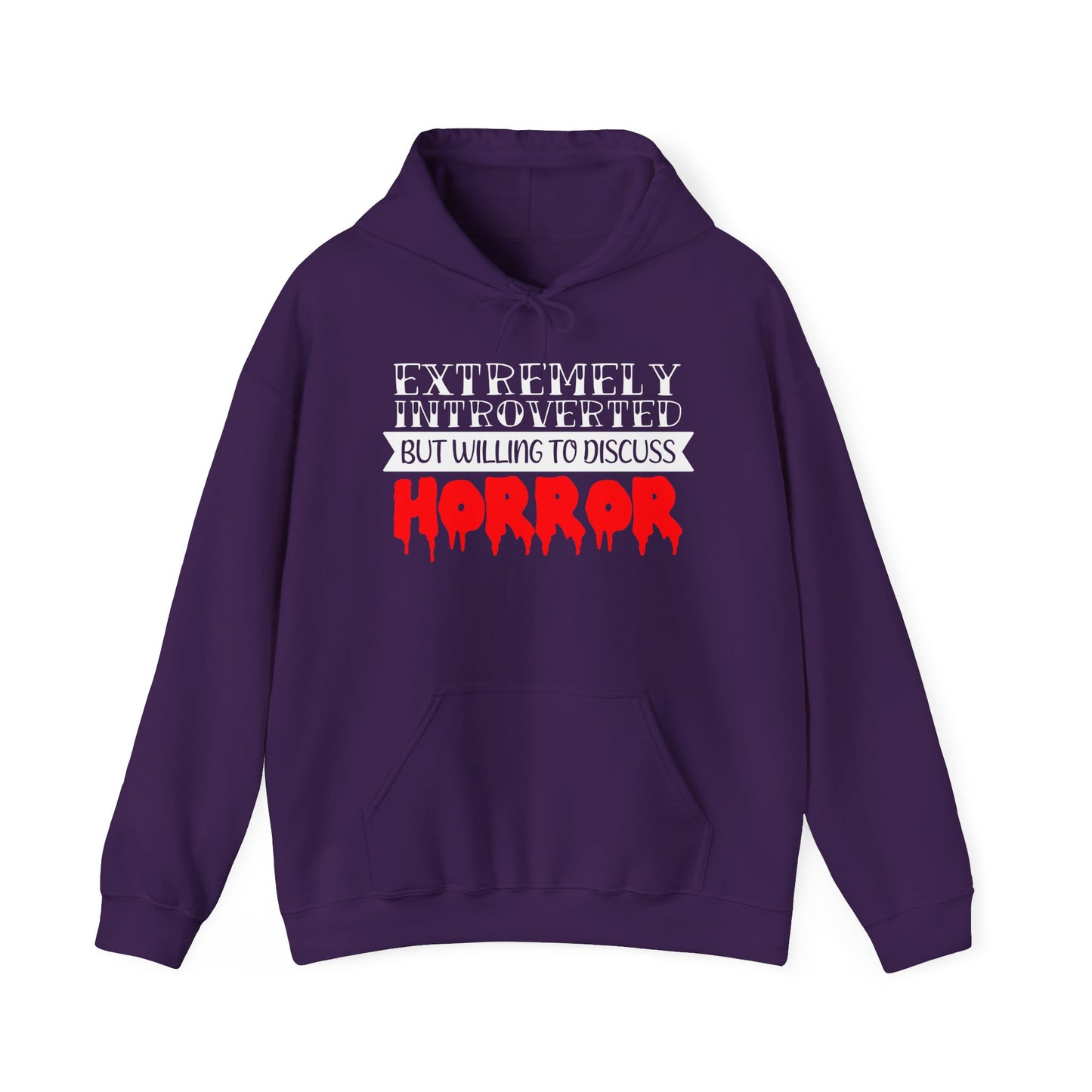 Extremely Introverted But Willing To Discuss Horror Heavy Blend™ Hooded Sweatshirt