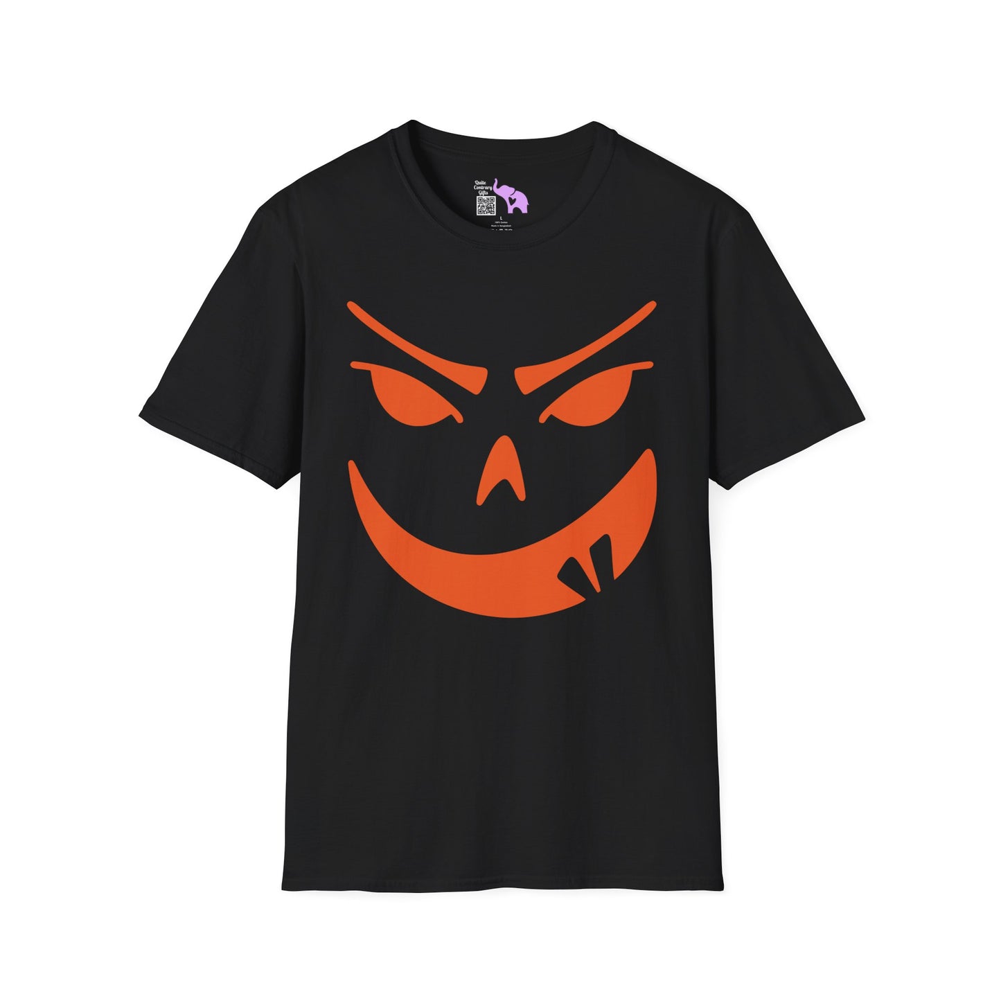 Goofy Grin Jack-O-Lantern Adult Unisex Tshirt