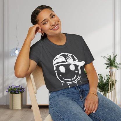Melty Smiley Face w/Hat Adult T-shirt