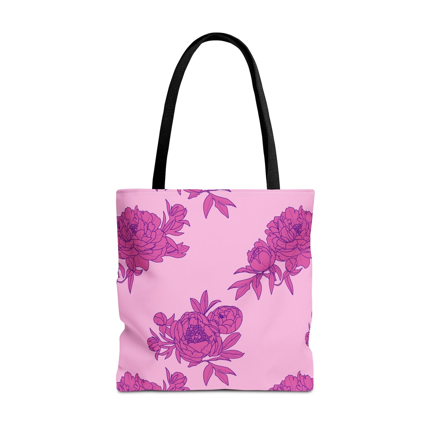 Bubblegum Bloom Peonies Canvas Tote Bag