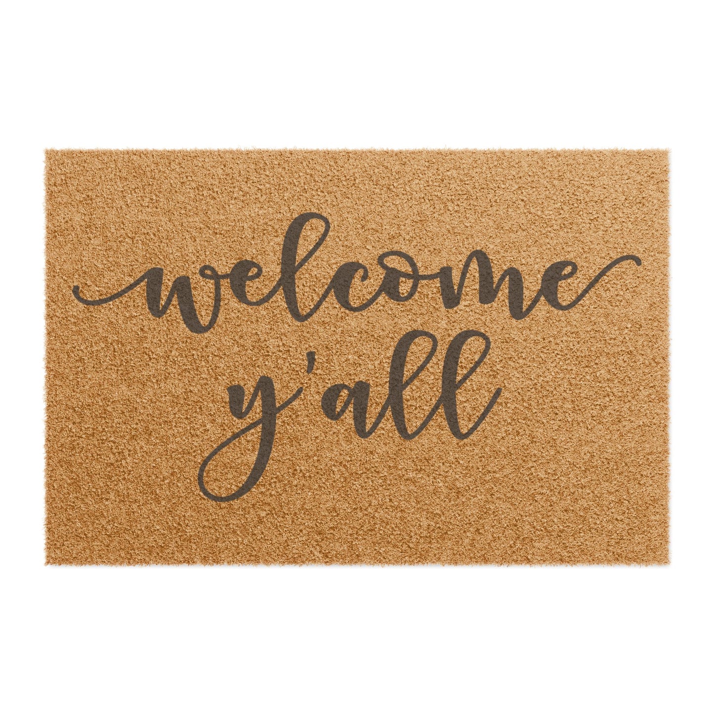 Welcome Y'all Coconut Fiber Doormat