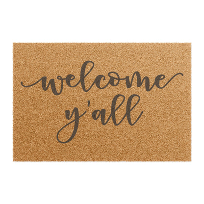 Welcome Y'all Coconut Fiber Doormat
