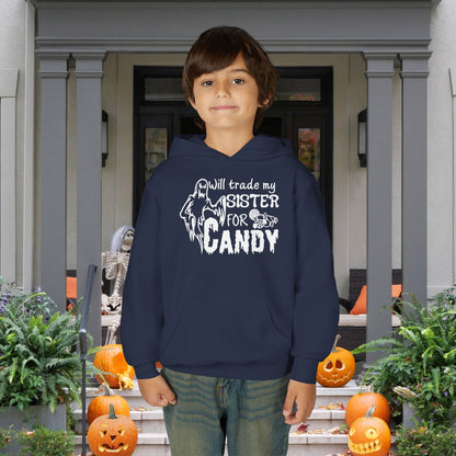 Will Trade My Sister For Candy Youth Heavy Blend Hoodie
