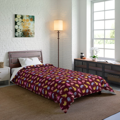 Crimson Axolotls Comforter