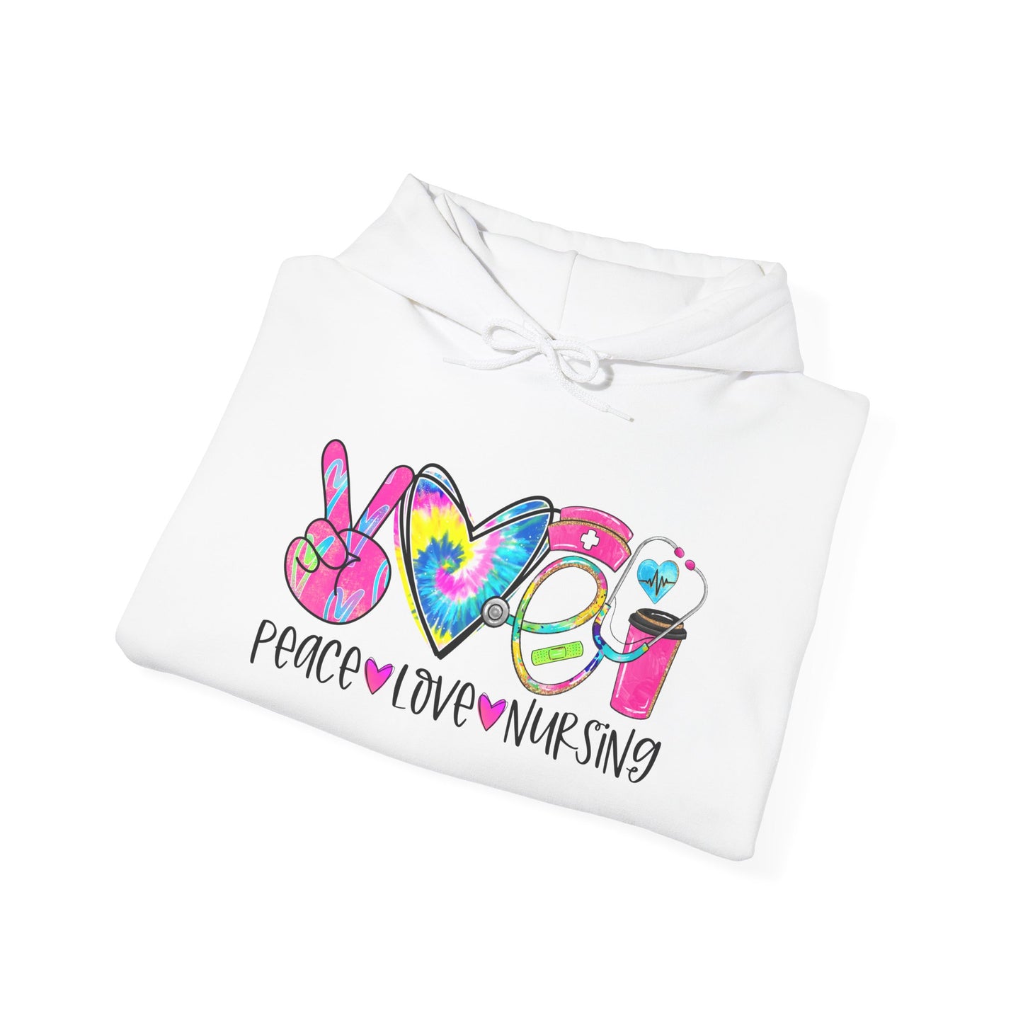 Love Peace Nursing Heavy Blend™ Hooded Sweatshirt