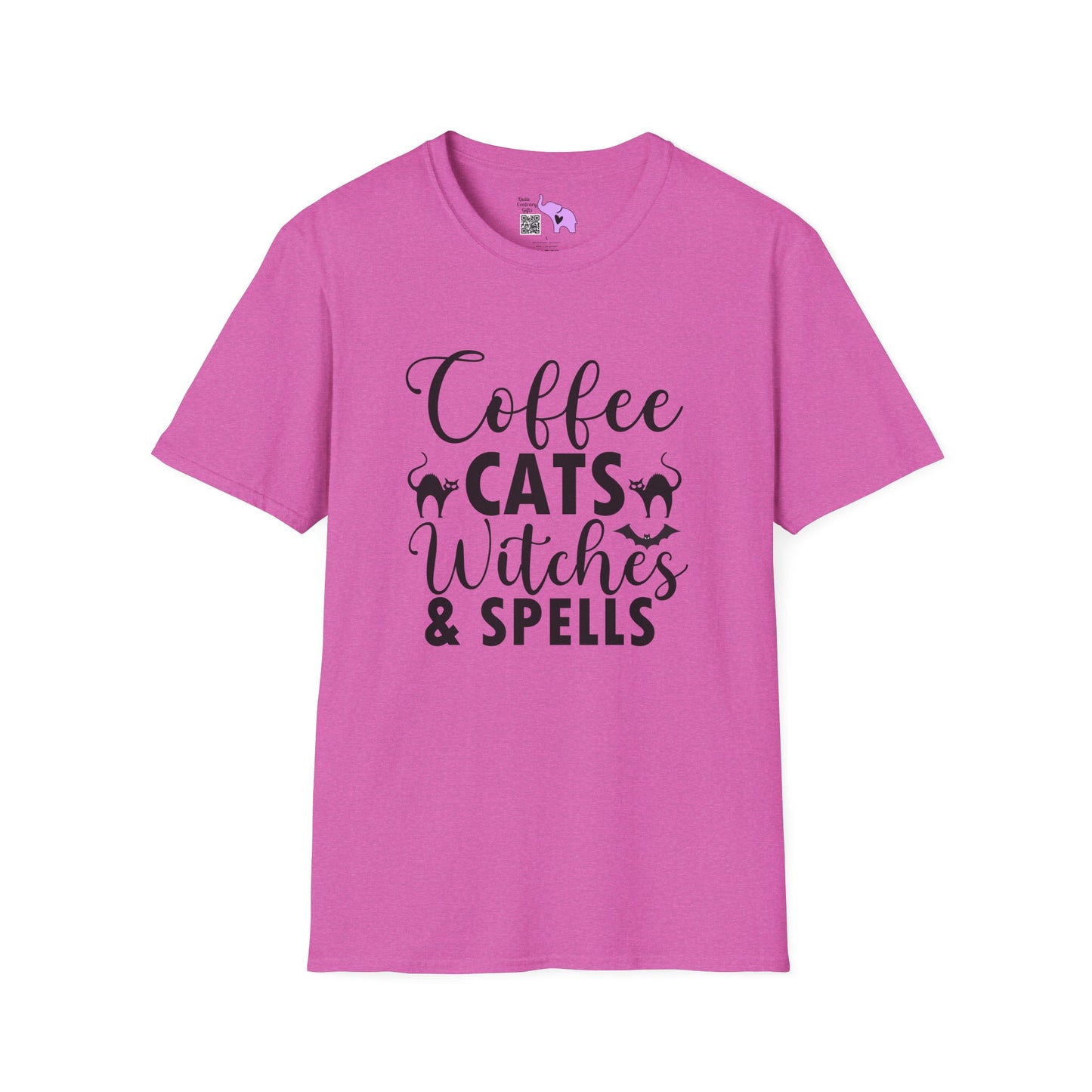 Coffee Cats Witches & Spells Adult T-shirt