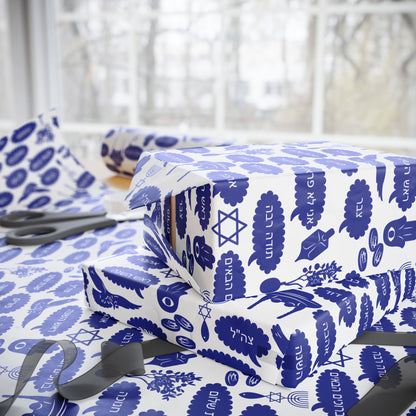 Celestial Celebration Hanukkah Wrapping Paper