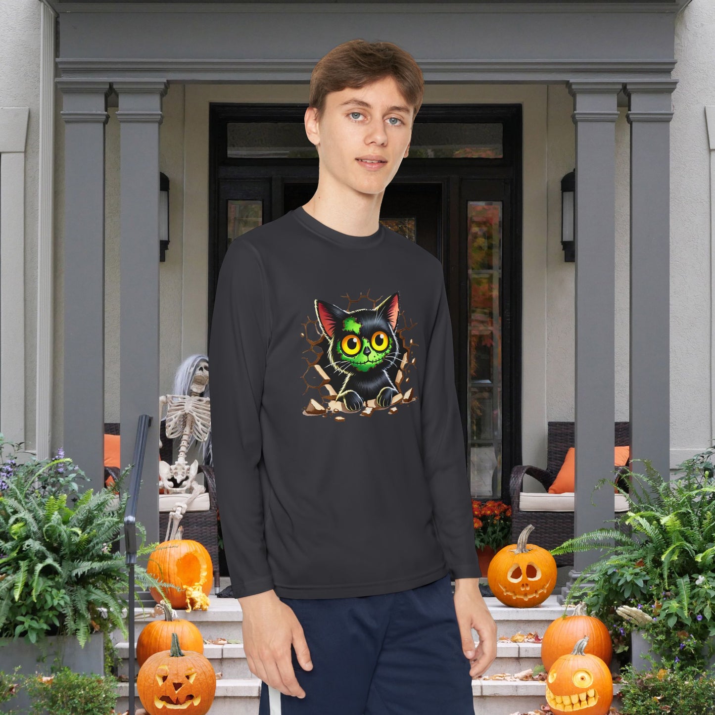 Zombie Kitty Youth Long Sleeve Tee