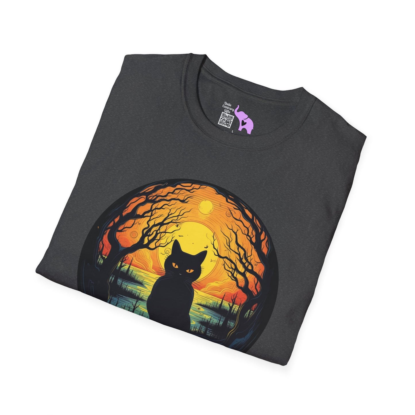 Creepy Black Cats 6 Adult T-shirt