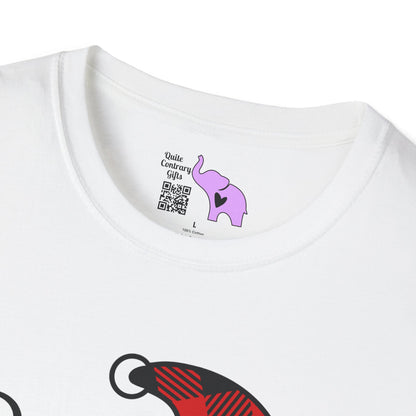 Deck the Halls Plaid Gnome Adult T-shirt