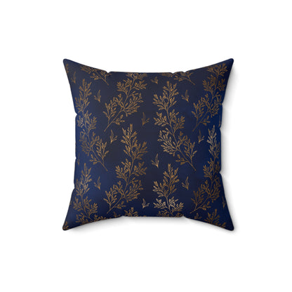 Gilded Twilight Foliage Throw Pillow