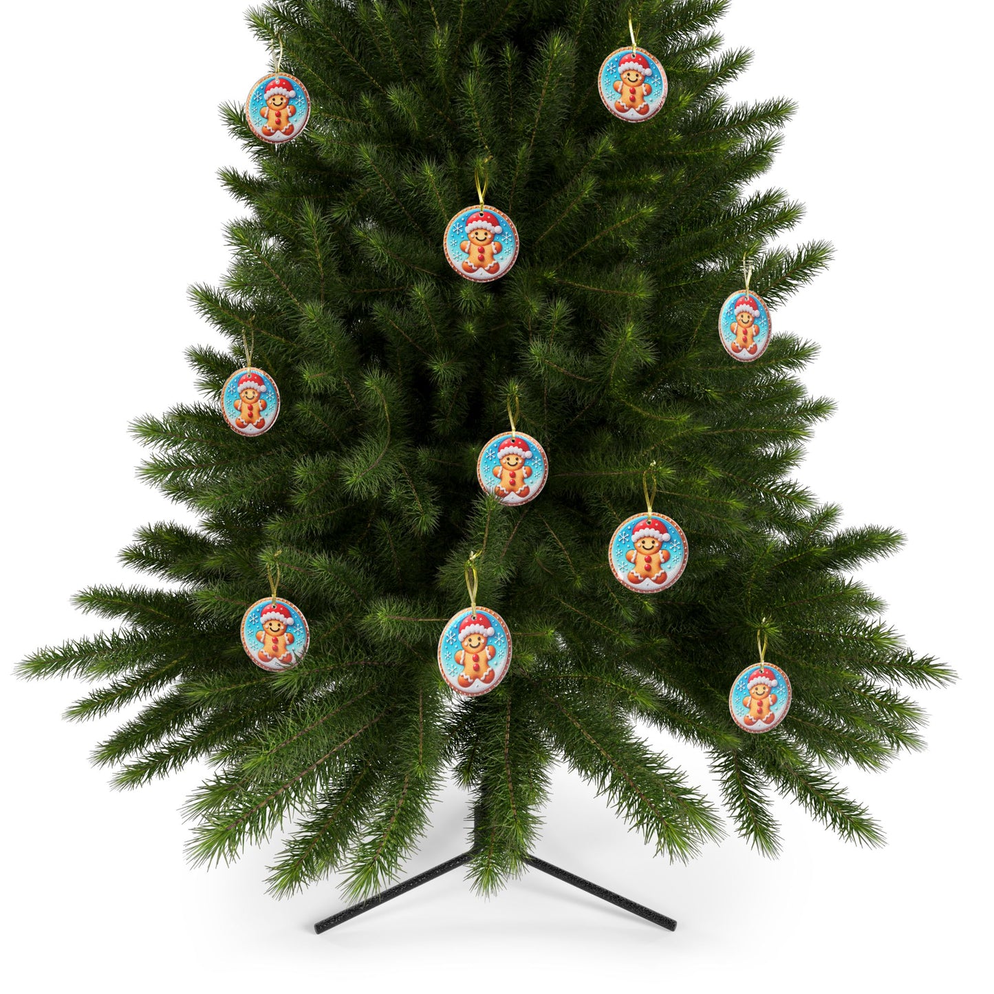 Jolly Gingerbread Glass Ornament