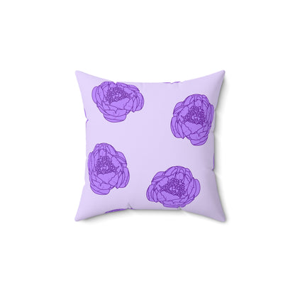 Lilac Mist Peonies Throw Pillow