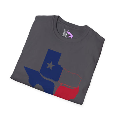 Texas Flag w/Longhorn Adult T-shirt