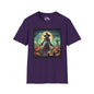 Halloween Scarecrow w/Pumpkins 4 Adult T-shirt