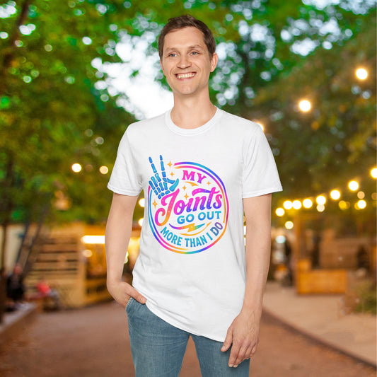 My Joints Go Out More Than Me Adult T-shirt