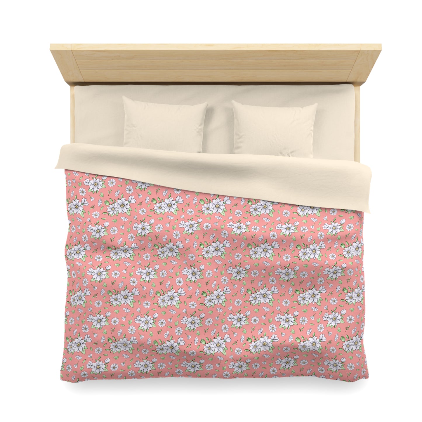 Jasmine Blush Garden Microfiber Duvet Cover