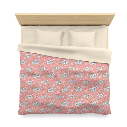 Jasmine Blush Garden Microfiber Duvet Cover