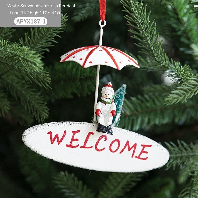 Adorable Metal Christmas Hot Air Balloon Ornaments