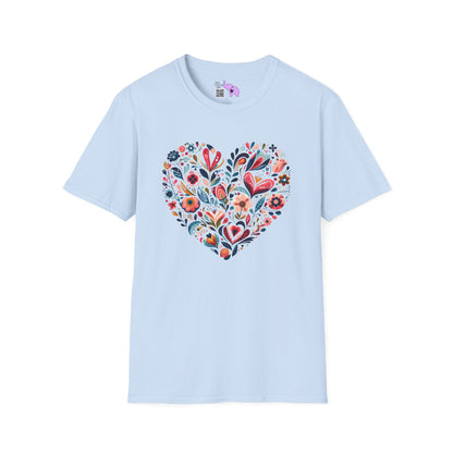 Floral Heart Adult T-shirt