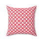 Scarlet Star Garden Throw Pillow