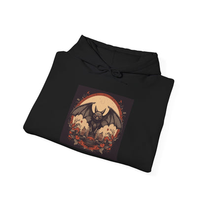 Creepy Bats Over Moon 10 Heavy Blend™ Hooded Sweatshirt