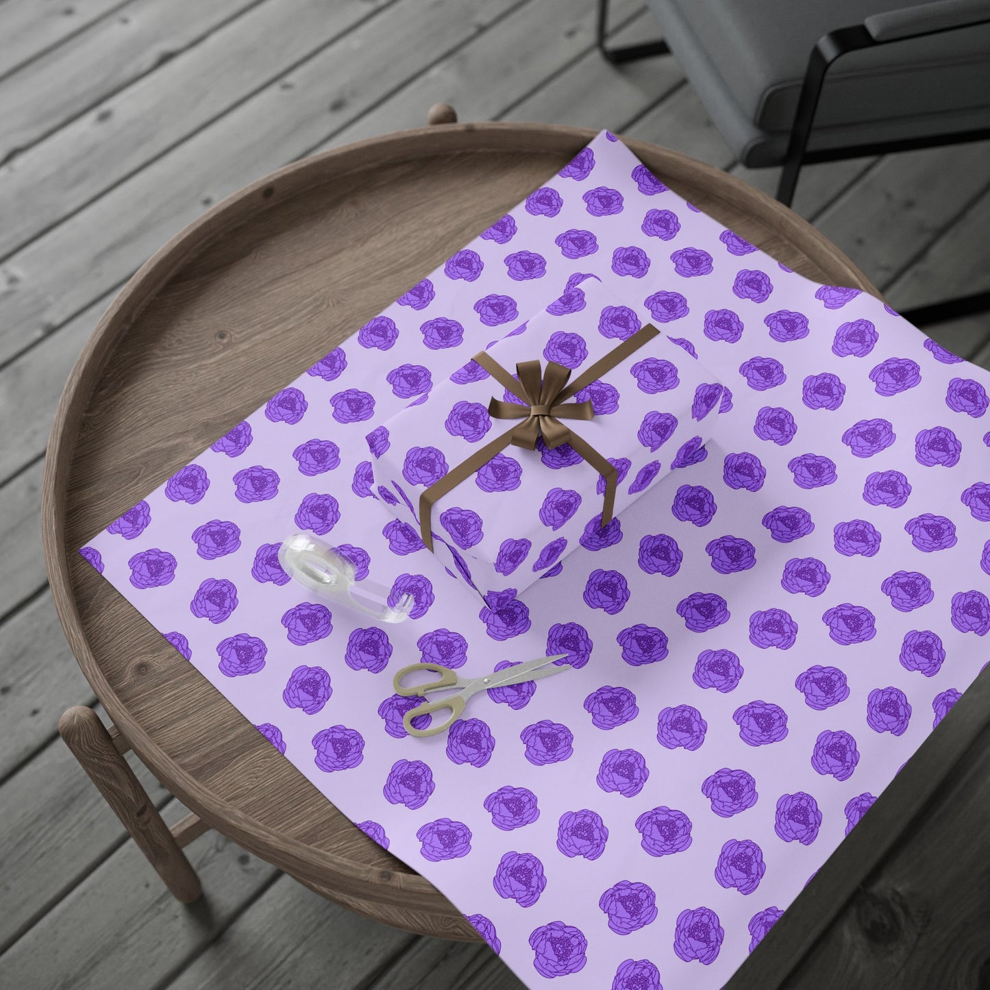 Lilac Mist Peonies Wrapping Paper