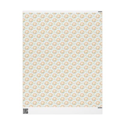 Lions in Bloom Wrapping Paper