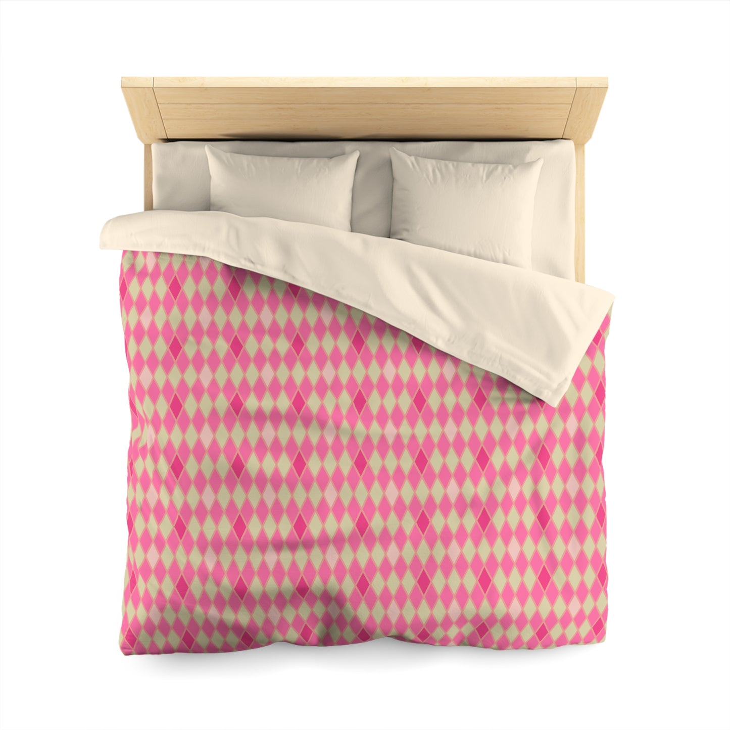 Pink Amour Harlequin Microfiber Duvet Cover